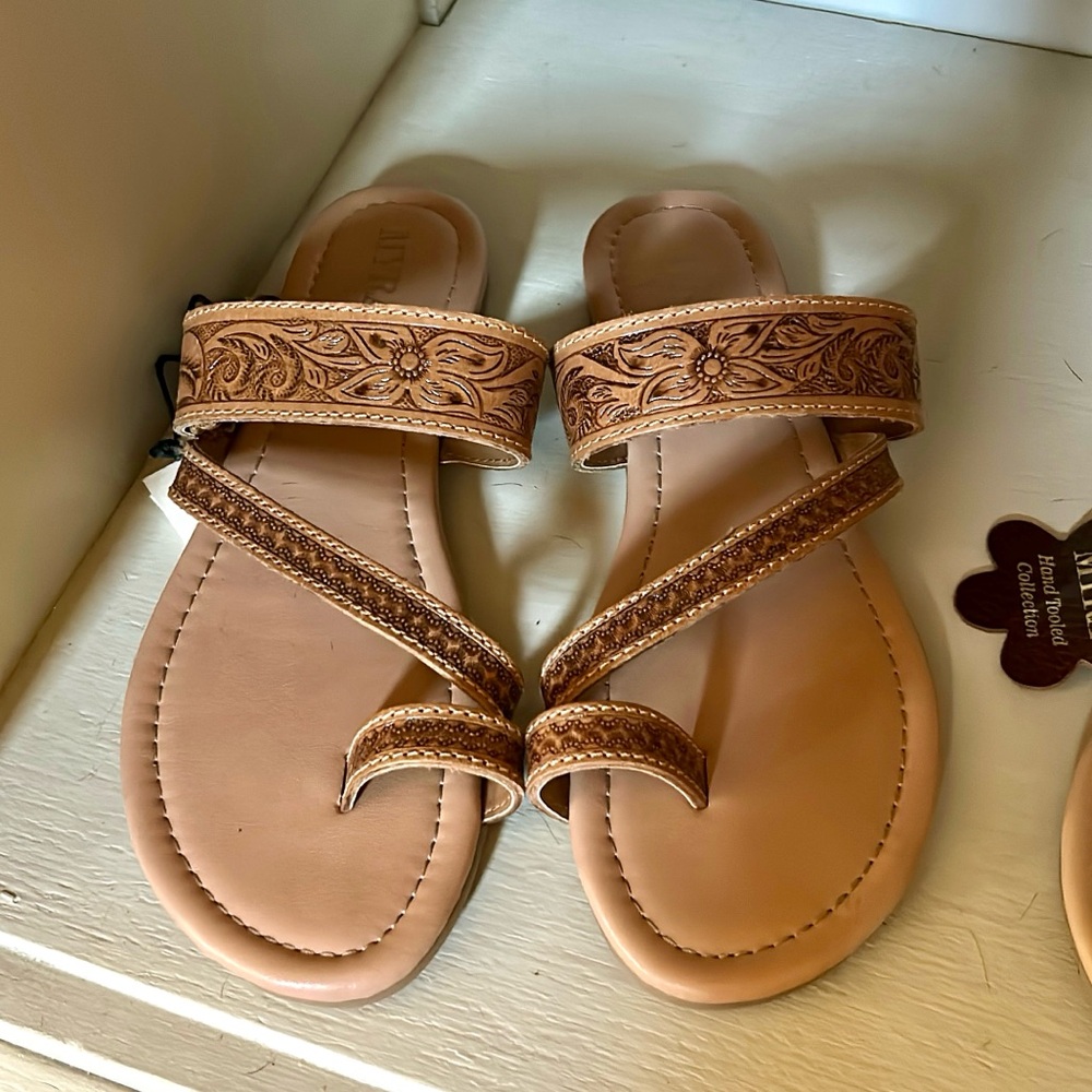 Myra Hand Tooled Sandal